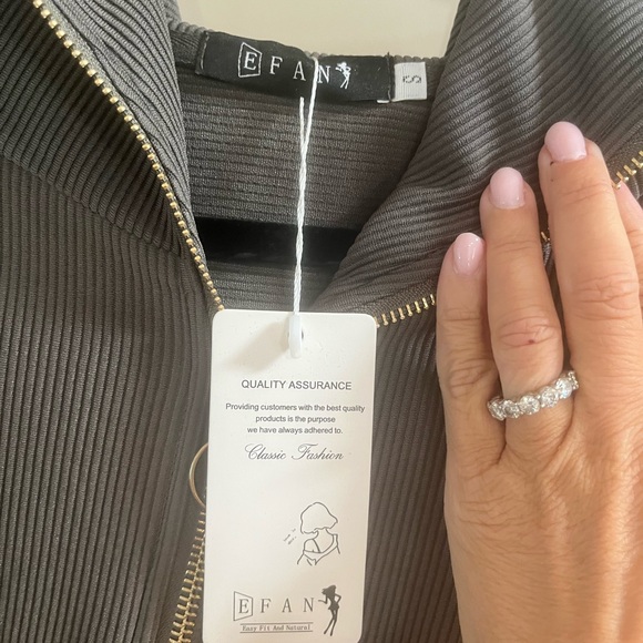 EFAN Ribbed Gray Jacket - Picture 2 of 5